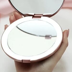 Pop Sonic Cheetah Print Led Compact Mirror 5" Preowned